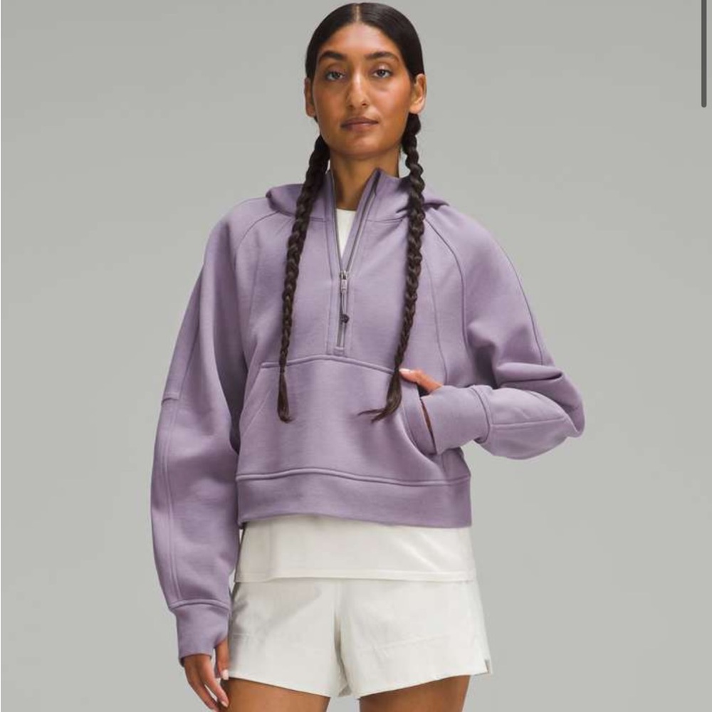 LULULEMON SCUBA OVERSIZED HALF ZIP HOODIE (PURPLE ASH)